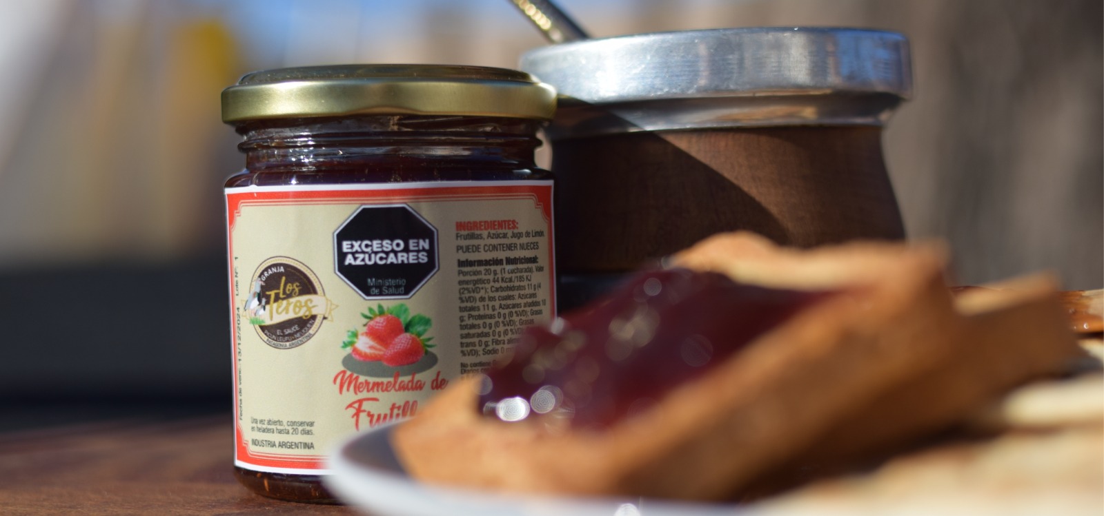 Mermelada de frutilla. Granja los teros